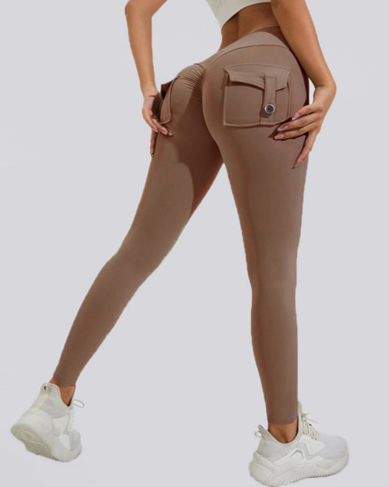 Fitness Leggings mit Cargo Taschen