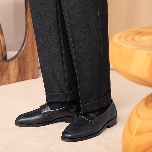 La Roche Penny Loafers aus Wildleder mit Kontrast