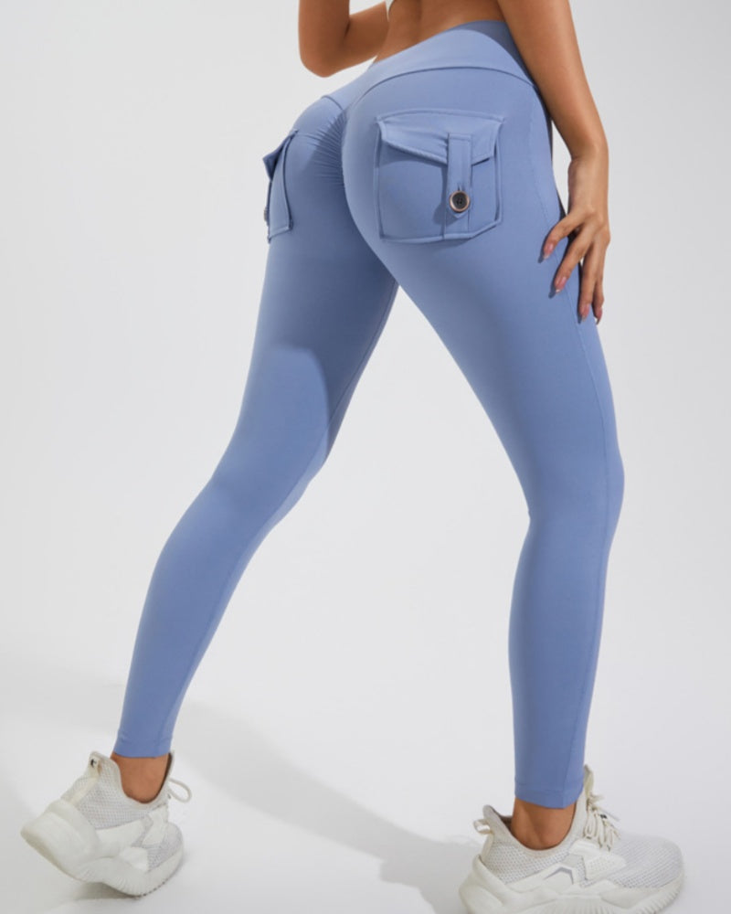 Fitness Leggings mit Cargo Taschen