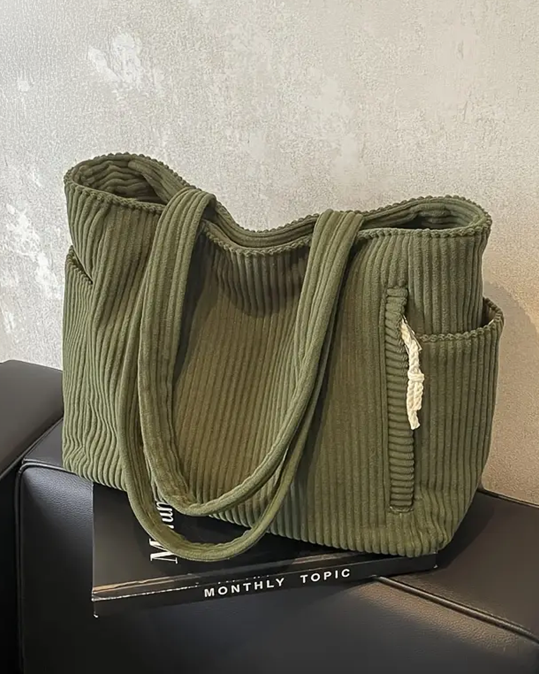 Tilda™ Gerippte Tragetasche mit Kordel-Detail