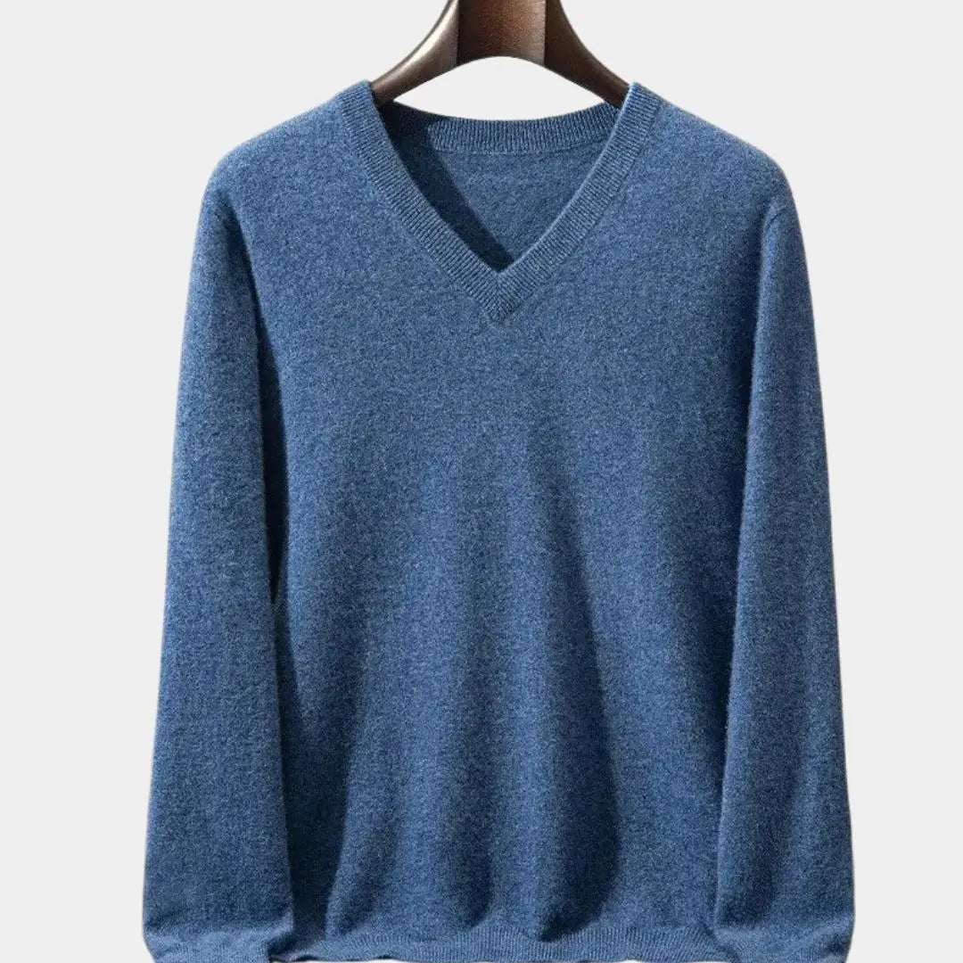 Kaschmir V-Ausschnitt Strickpullover