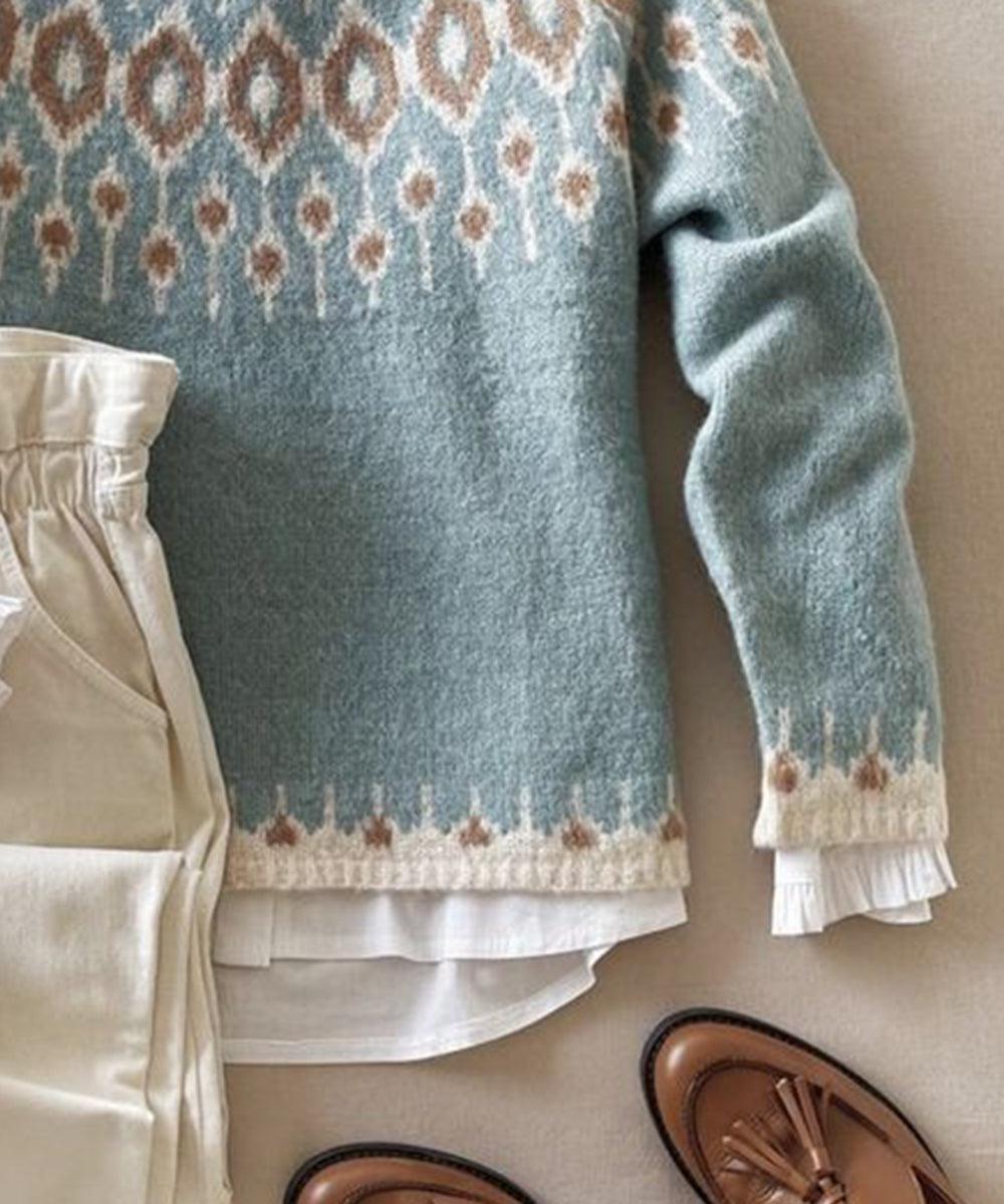 Lichtblau Eleganzpullover