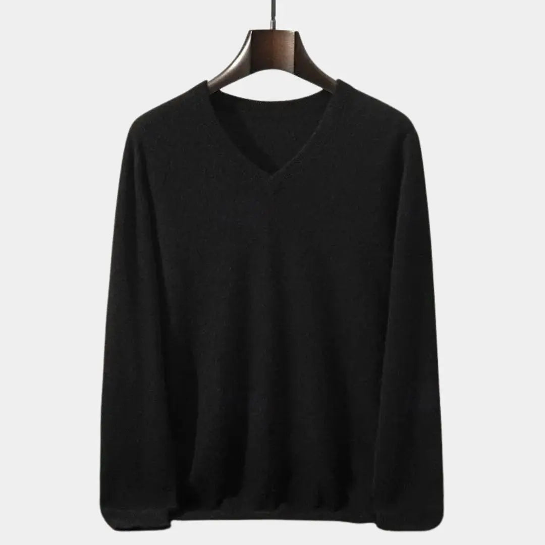 Kaschmir V-Ausschnitt Strickpullover