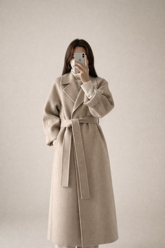 Shulamit Eleganter Langarm Mantel