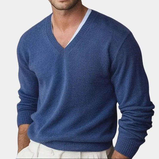 Kaschmir V-Ausschnitt Strickpullover