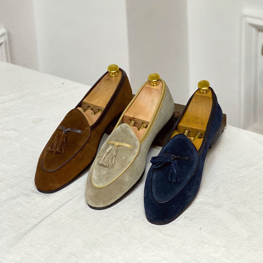Monte-Carlo Yacht Loafers aus Wildleder mit Quasten