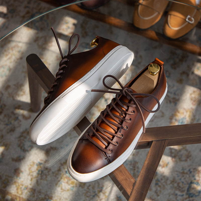 Heritage Schnürsenkel-Ledersneakers