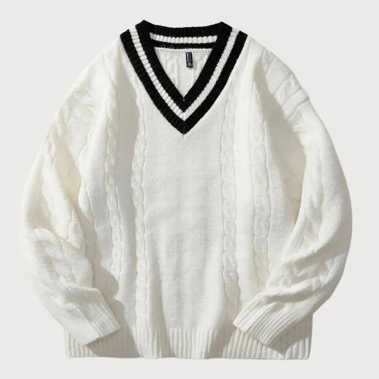 Exklusiver Pullover mit V-Ausschnitt