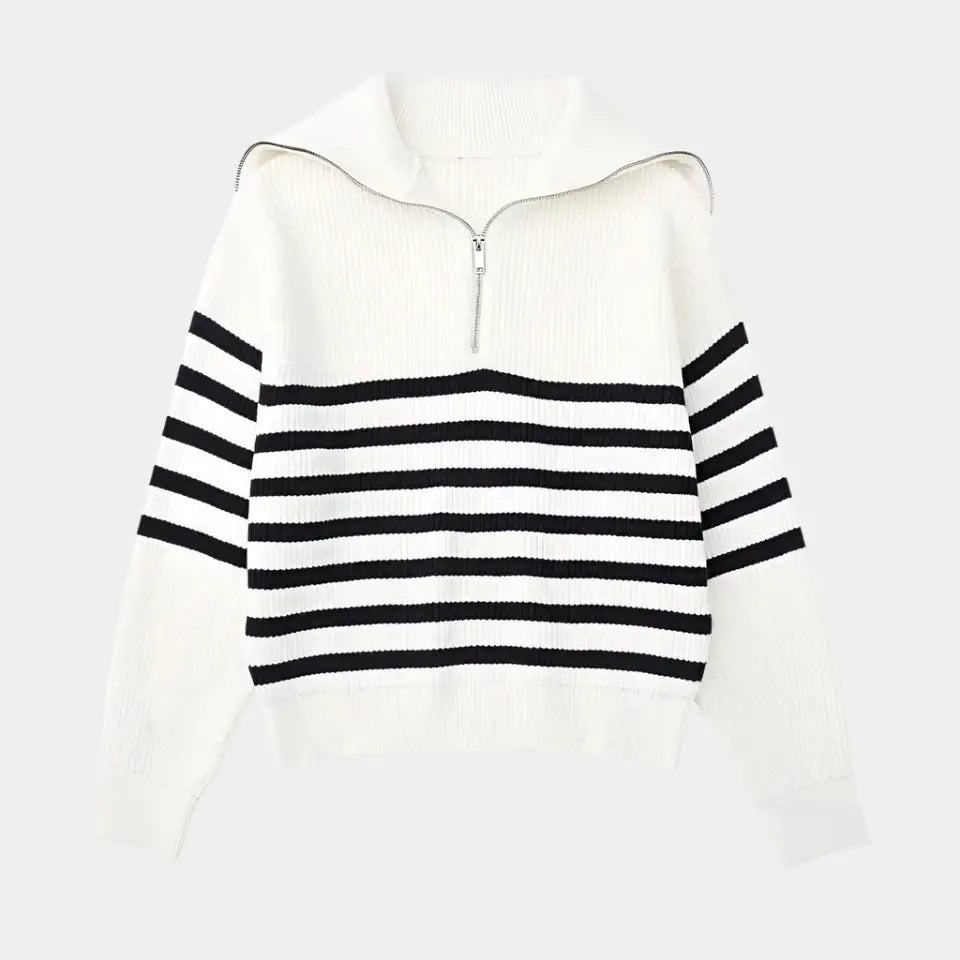 Lässiger Pullover mit Reissverschluss