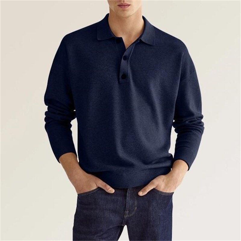 Herren Langarm-Poloshirt