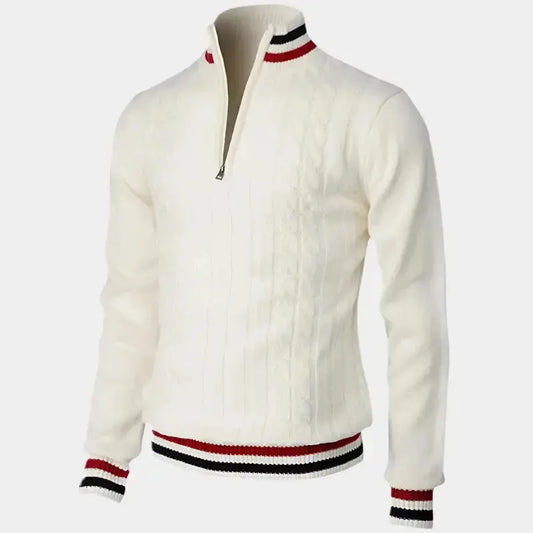 Rollkragenpullover mit halbem Reissverschluss