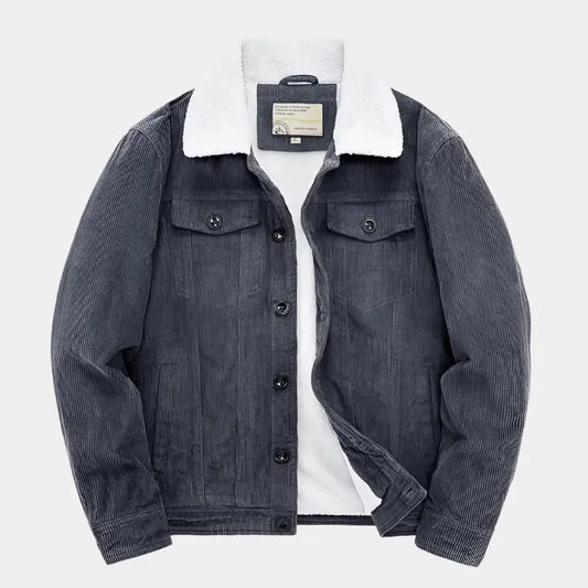 Minimalistische Vintage-Cordjacke