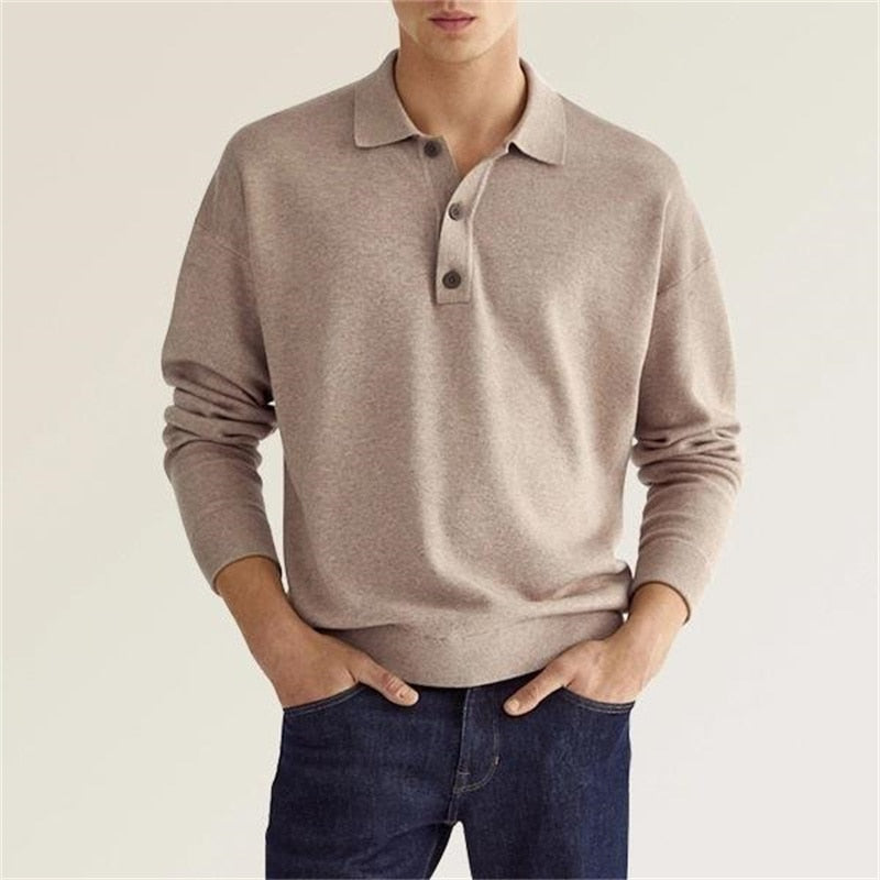 Herren Langarm-Poloshirt