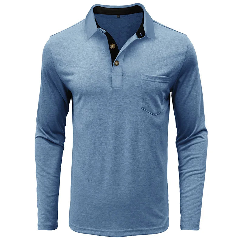 Jörg Herren Langarmshirt in Unifarbe