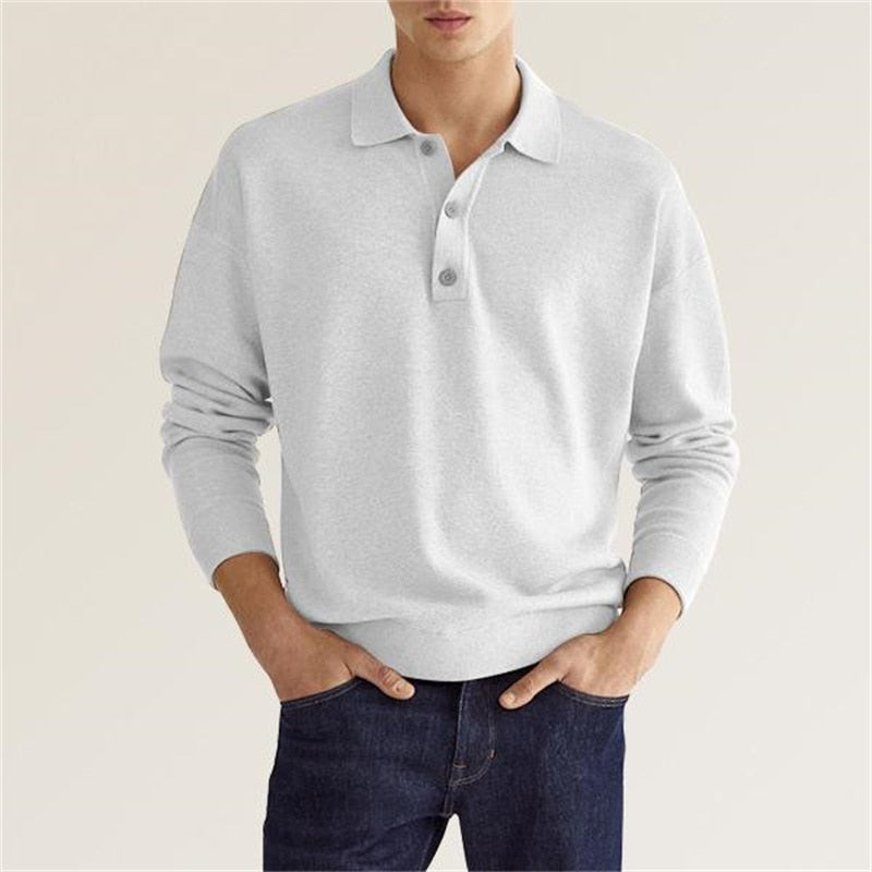 Herren Langarm-Poloshirt