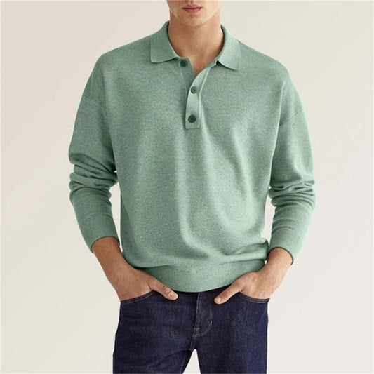 Herren Langarm-Poloshirt
