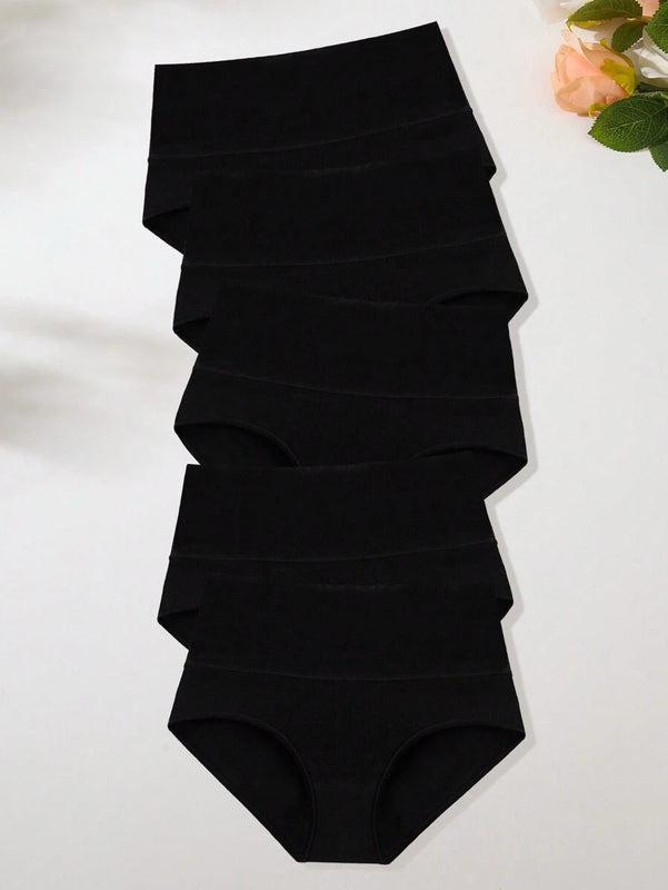 5er-Pack Damen Baumwollslips Mitteltaille