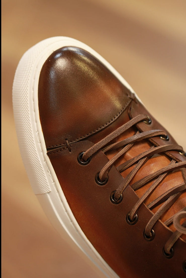 Heritage Schnürsenkel-Ledersneakers
