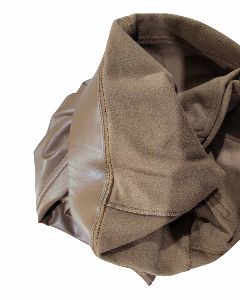 Lederhose mit Tasche hoher Taille