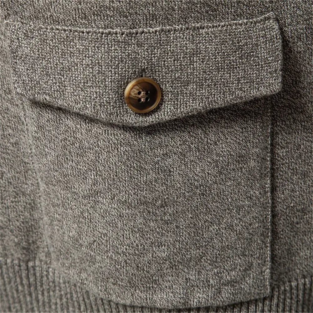 Gestrickte Baumwoll-Strickjacke