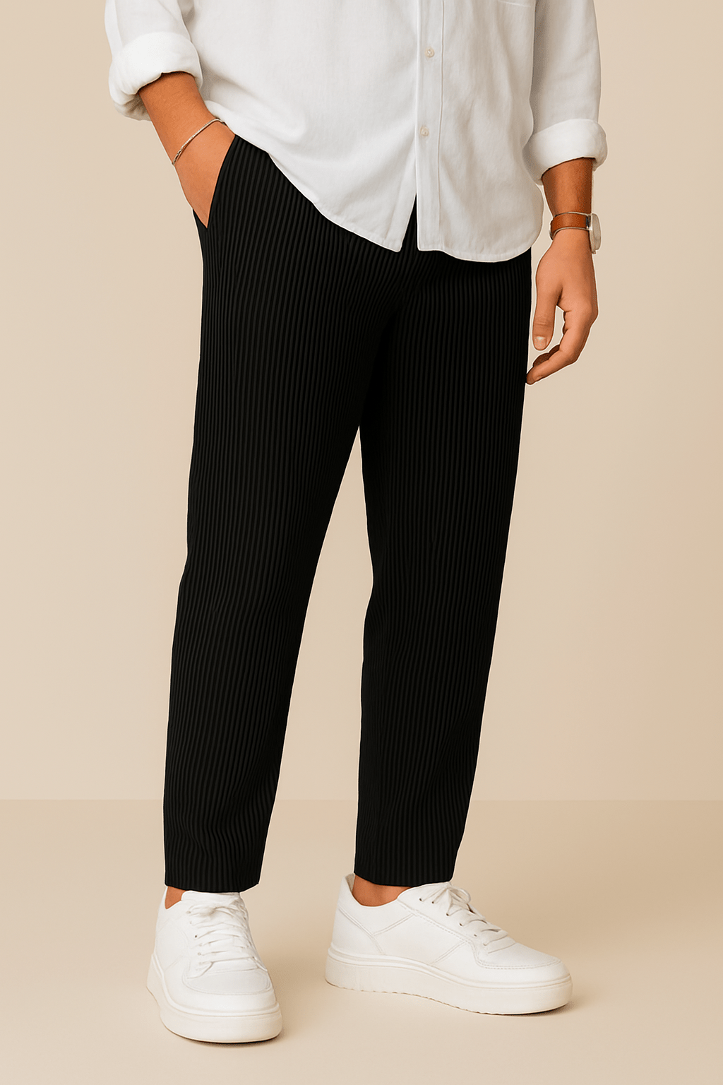 HERBERGER | Herren Hose Jim mit weichem Griff, weiter Form und bequemem Bund