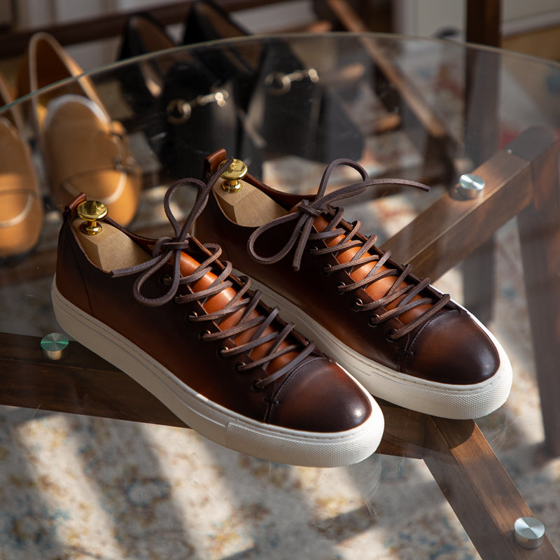 Heritage Schnürsenkel-Ledersneakers