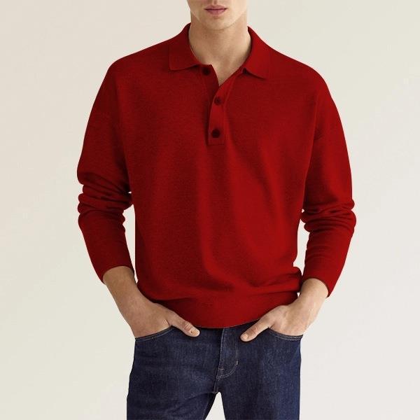 Herren Langarm-Poloshirt