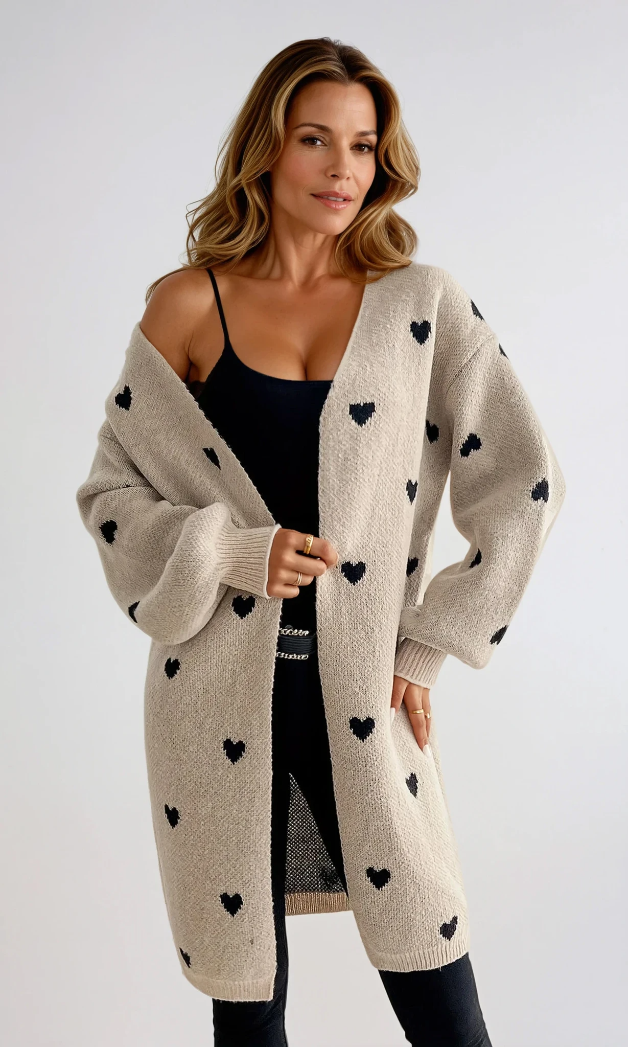 Ava Damen Herz Cardigan