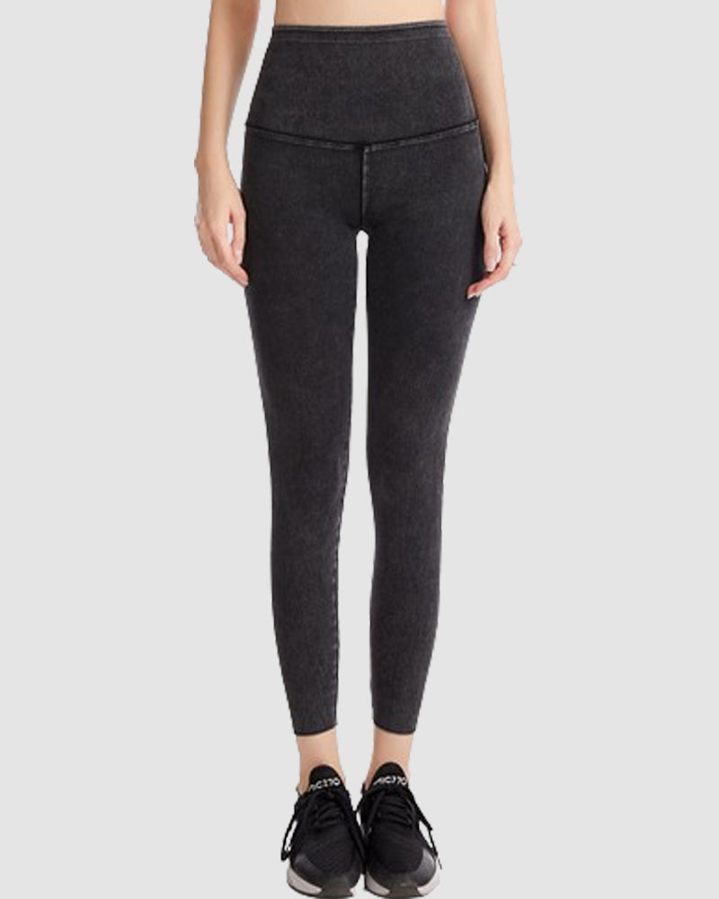 Denim Leggings mit Hoher Taille