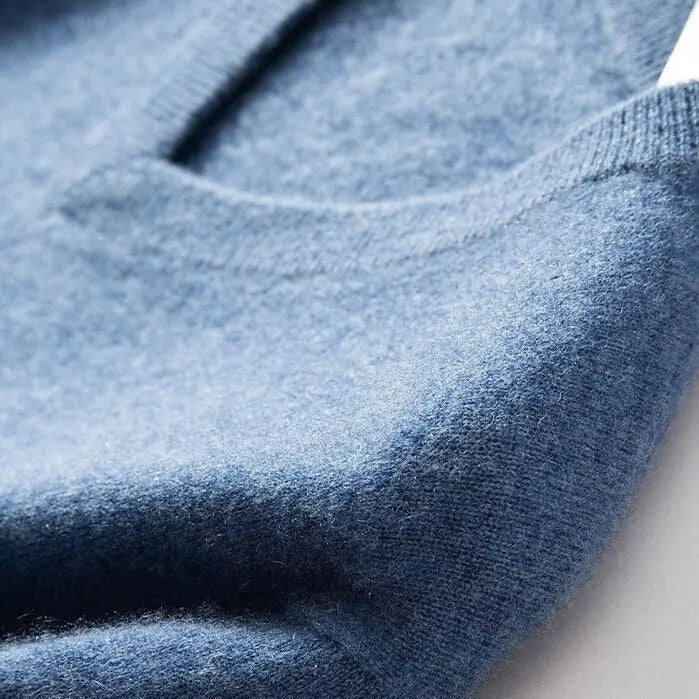 Kaschmir V-Ausschnitt Strickpullover