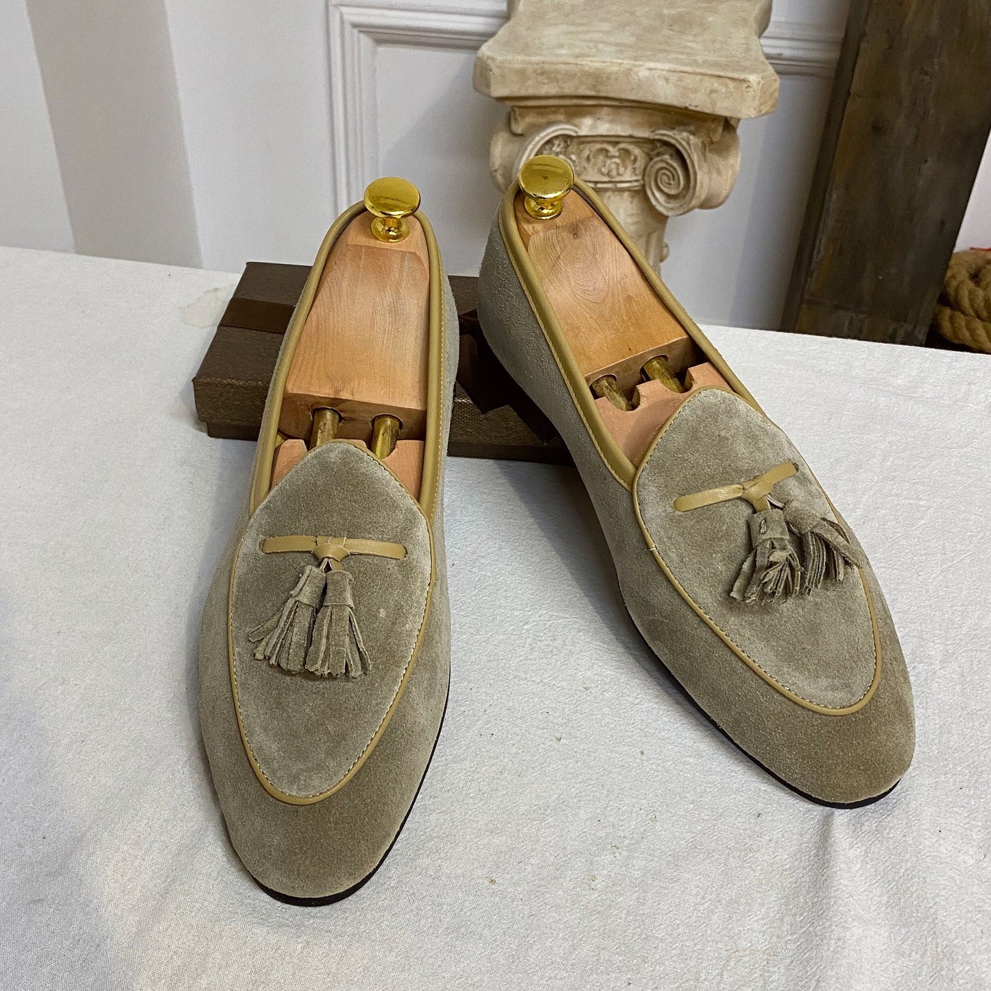 Monte-Carlo Yacht Loafers aus Wildleder mit Quasten