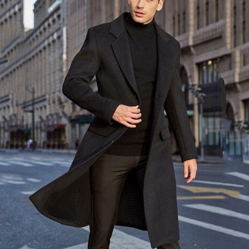 Herren Wintermantel Wolle Eleganz