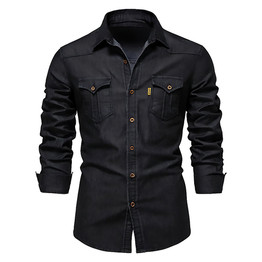 Nathanial Baumwoll Jeans Hemd