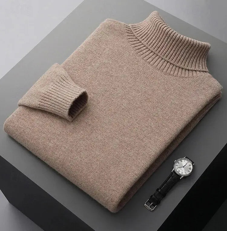 Rollkragenpullover aus 100% Merinowolle
